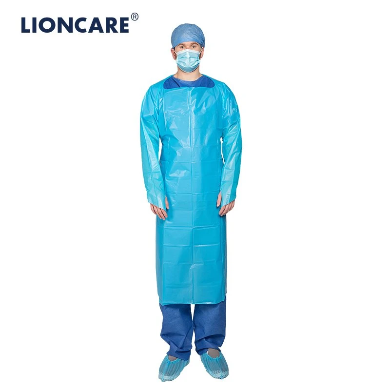 LIONCARE® Chlorinated Polyethylene CPE Isolation Gown